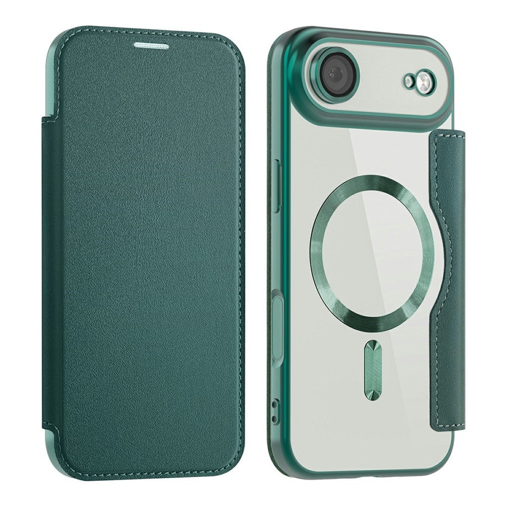 EIDERWOOD iPhone Air Flipcover m. Gennemsigtig Bagside - MagSafe Kompatibel - Grøn