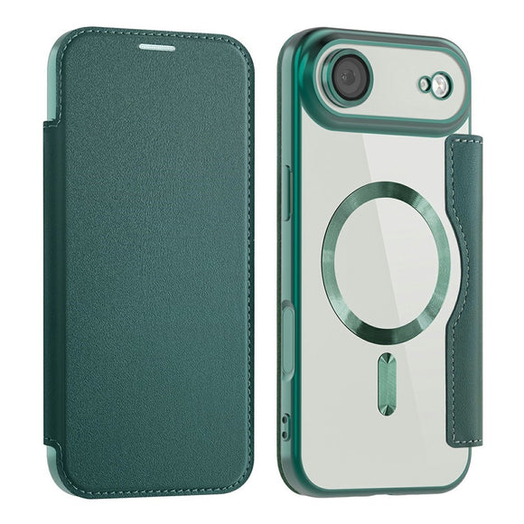 EIDERWOOD iPhone Air Flipcover m. Gennemsigtig Bagside - MagSafe Kompatibel - Grøn