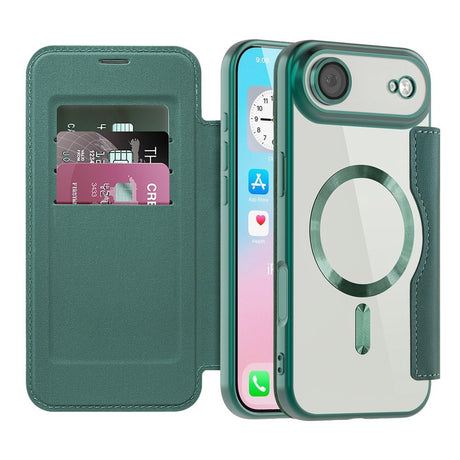 EIDERWOOD iPhone Air Flipcover m. Gennemsigtig Bagside - MagSafe Kompatibel - Grøn