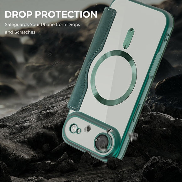 EIDERWOOD iPhone Air Flipcover m. Gennemsigtig Bagside - MagSafe Kompatibel - Grøn