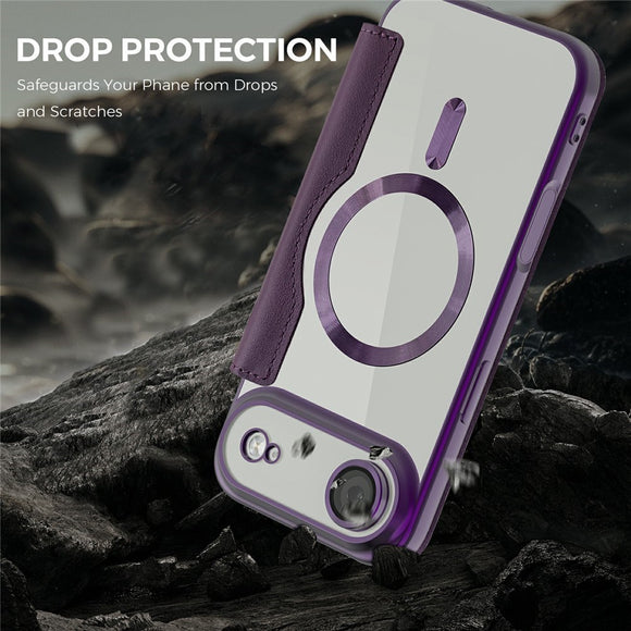 EIDERWOOD iPhone Air Flipcover m. Gennemsigtig Bagside - MagSafe Kompatibel - Lilla