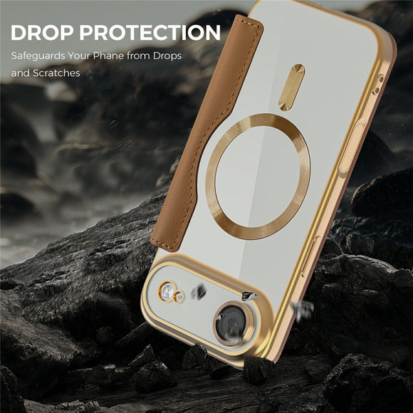 EIDERWOOD iPhone Air Flipcover m. Gennemsigtig Bagside - MagSafe Kompatibel - Brun