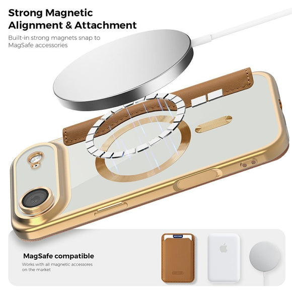 EIDERWOOD iPhone Air Flipcover m. Gennemsigtig Bagside - MagSafe Kompatibel - Brun