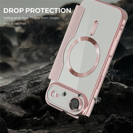 EIDERWOOD iPhone Air Flipcover m. Gennemsigtig Bagside - MagSafe Kompatibel - Lyserød