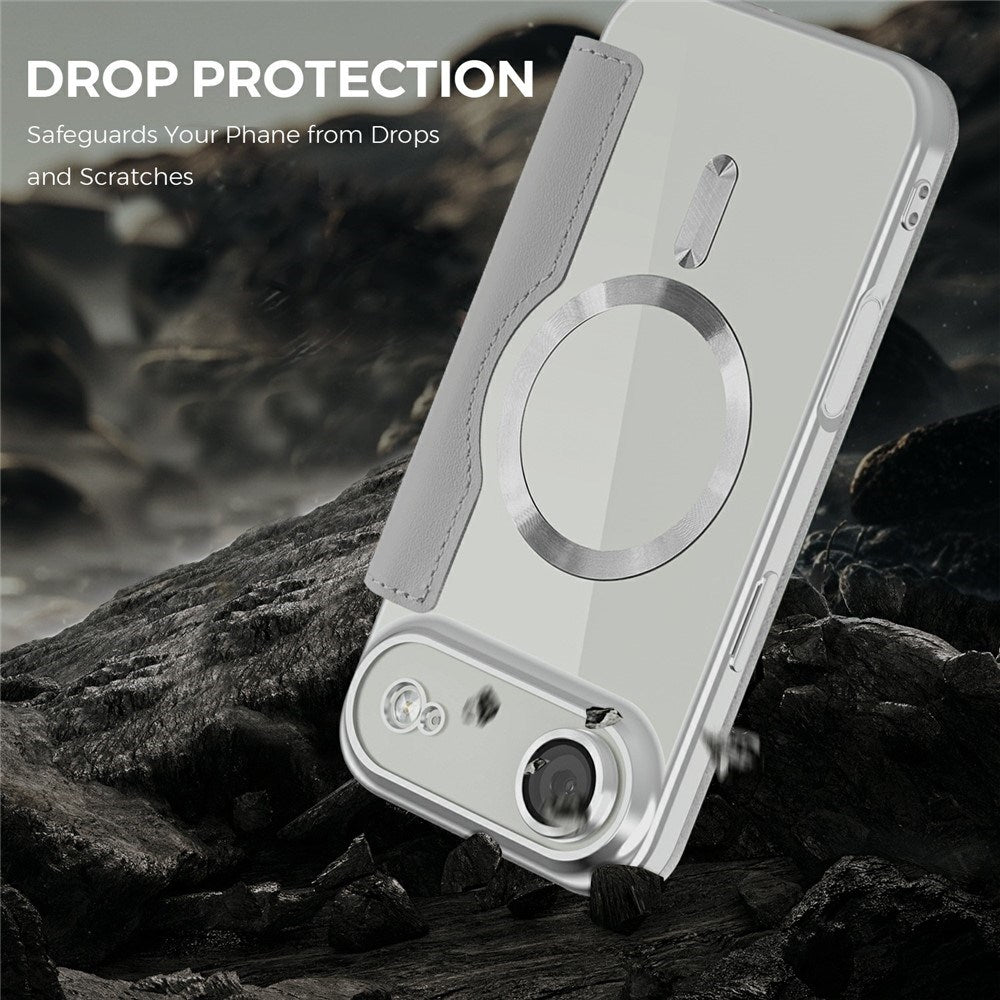 EIDERWOOD iPhone Air Flipcover m. Gennemsigtig Bagside - MagSafe Kompatibel - Grå