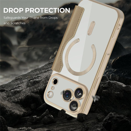 EIDERWOOD iPhone 17 Pro Max Flipcover m. Gennemsigtig Bagside - MagSafe Kompatibel - Guld