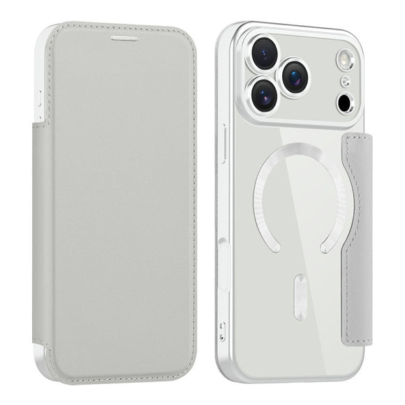 EIDERWOOD iPhone 17 Pro Max Flipcover m. Gennemsigtig Bagside - MagSafe Kompatibel - Grå