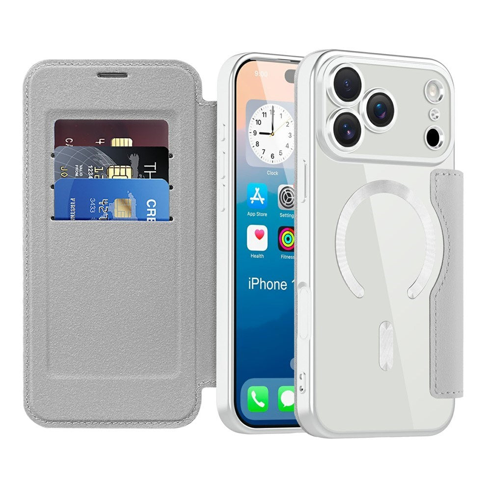 EIDERWOOD iPhone 17 Pro Max Flipcover m. Gennemsigtig Bagside - MagSafe Kompatibel - Grå