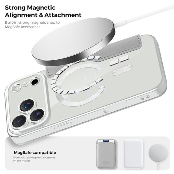 EIDERWOOD iPhone 17 Pro Max Flipcover m. Gennemsigtig Bagside - MagSafe Kompatibel - Grå
