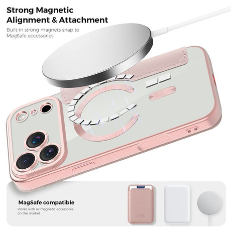 EIDERWOOD iPhone 17 Pro Max Flipcover m. Gennemsigtig Bagside - MagSafe Kompatibel - Lyserød