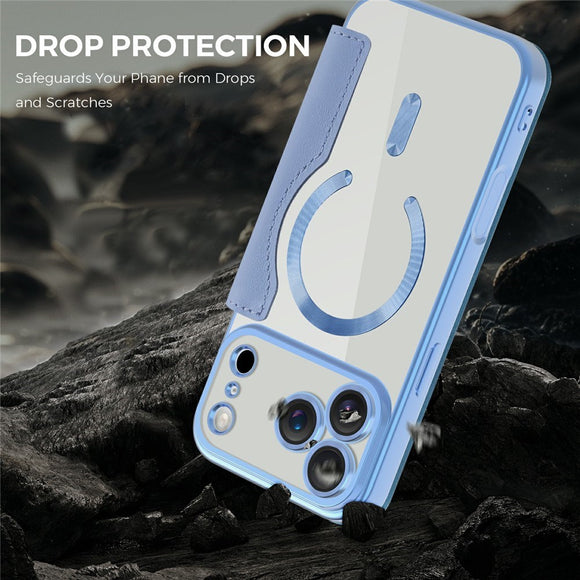 EIDERWOOD iPhone 17 Pro Max Flipcover m. Gennemsigtig Bagside - MagSafe Kompatibel - Lyseblå