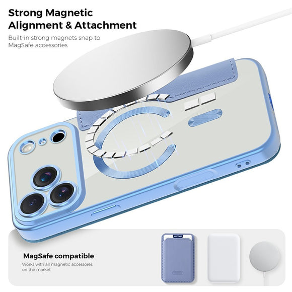 EIDERWOOD iPhone 17 Pro Max Flipcover m. Gennemsigtig Bagside - MagSafe Kompatibel - Lyseblå