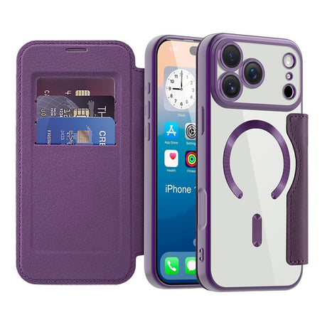 EIDERWOOD iPhone 17 Pro Max Flipcover m. Gennemsigtig Bagside - MagSafe Kompatibel - Lilla