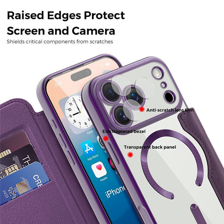 EIDERWOOD iPhone 17 Pro Max Flipcover m. Gennemsigtig Bagside - MagSafe Kompatibel - Lilla