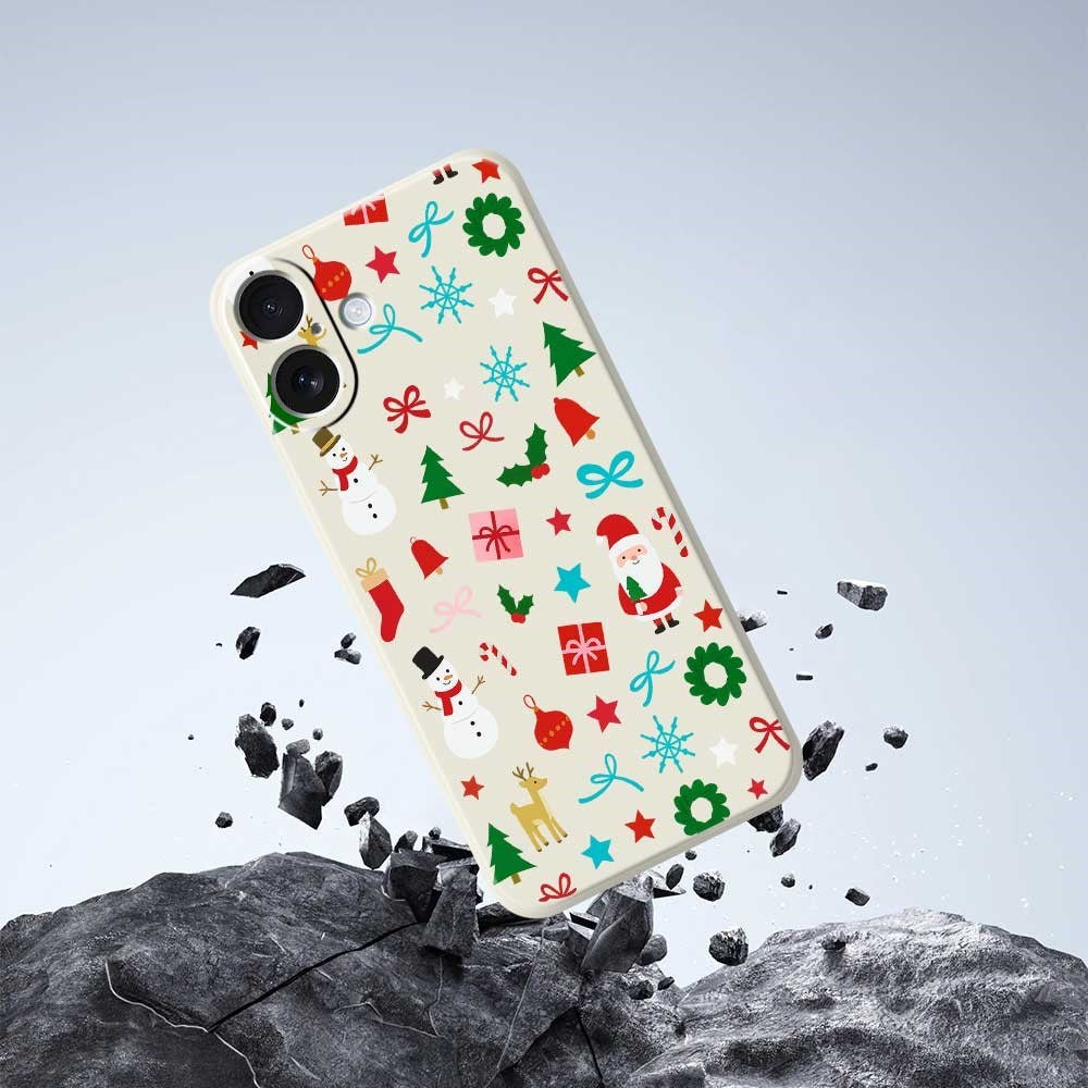 EIDERWOOD iPhone 17 Jule Cover - Fleksibelt Plastik - Juledekorationer / Beige