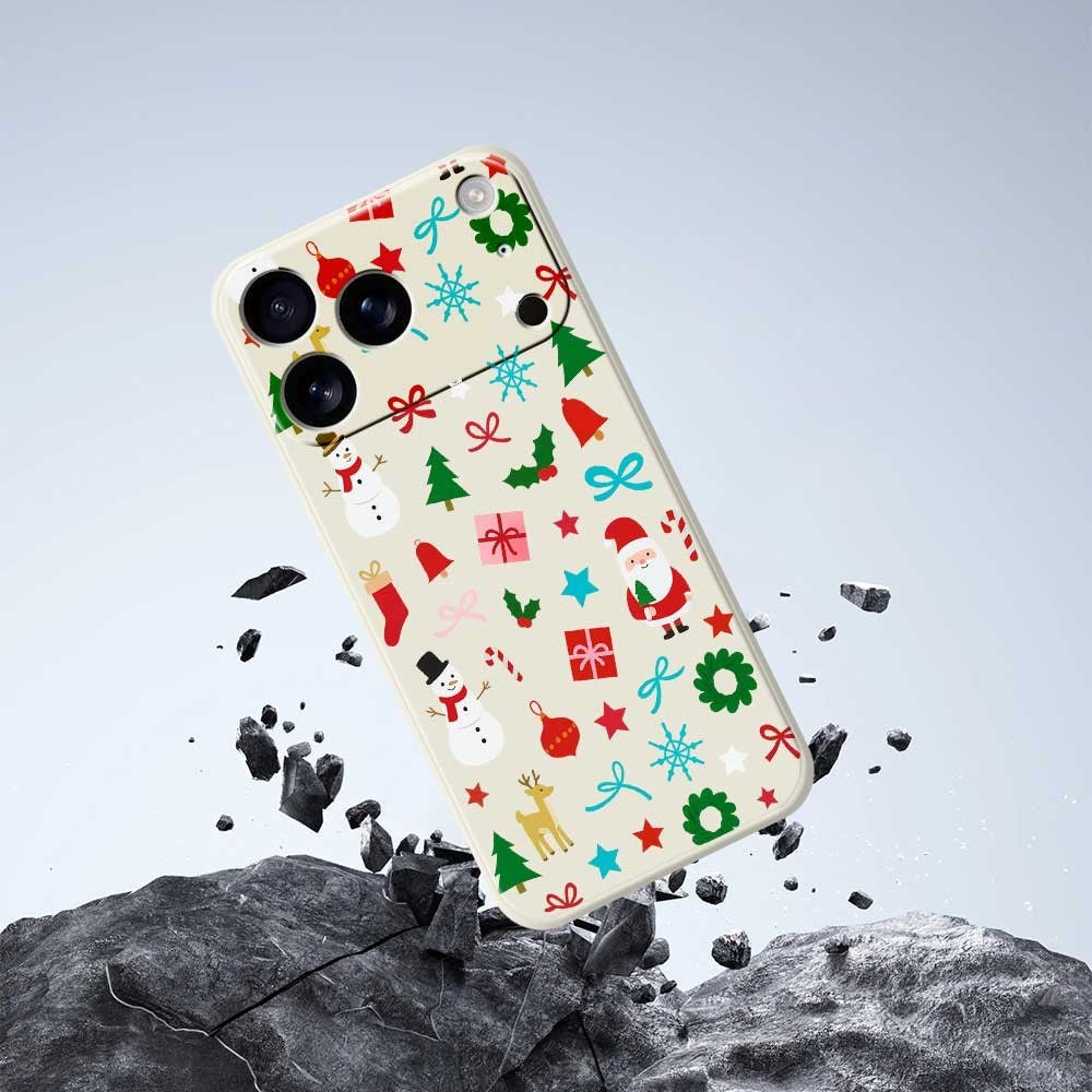 EIDERWOOD iPhone 17 Pro Jule Cover - Fleksibelt Plastik - Juledekorationer / Beige