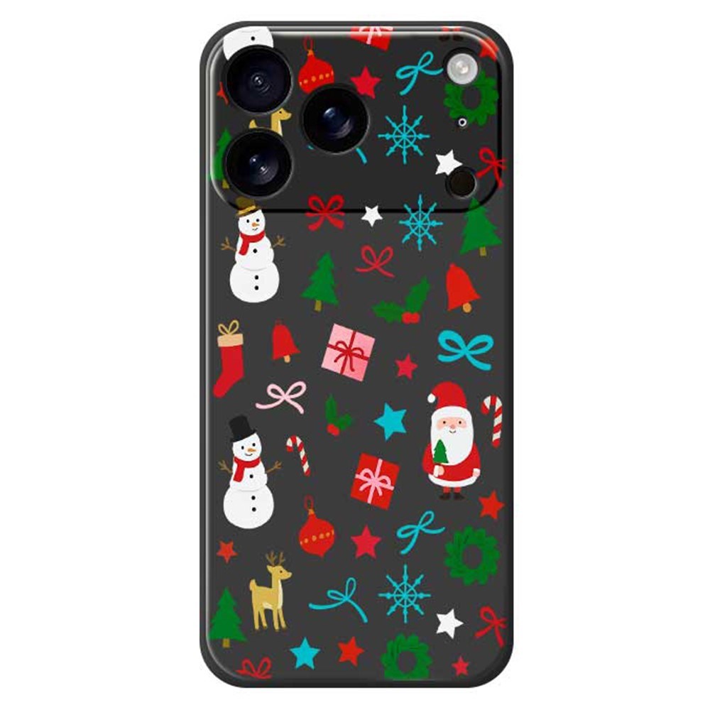 EIDERWOOD iPhone 17 Pro Jule Cover - Fleksibelt Plastik - Juledekorationer / Sort