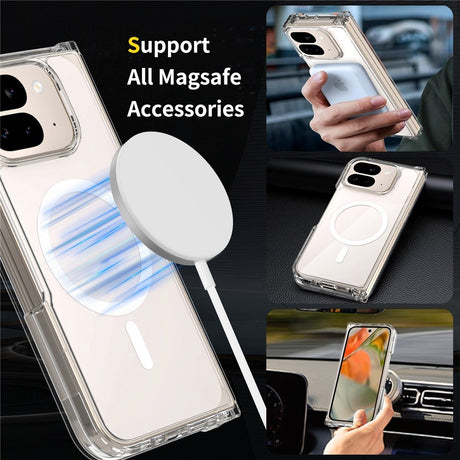 EIDERWOOD Google Pixel 10 Pro Fold Hybrid Plastik Cover - MagSafe Kompatibel - Gennemsigtig