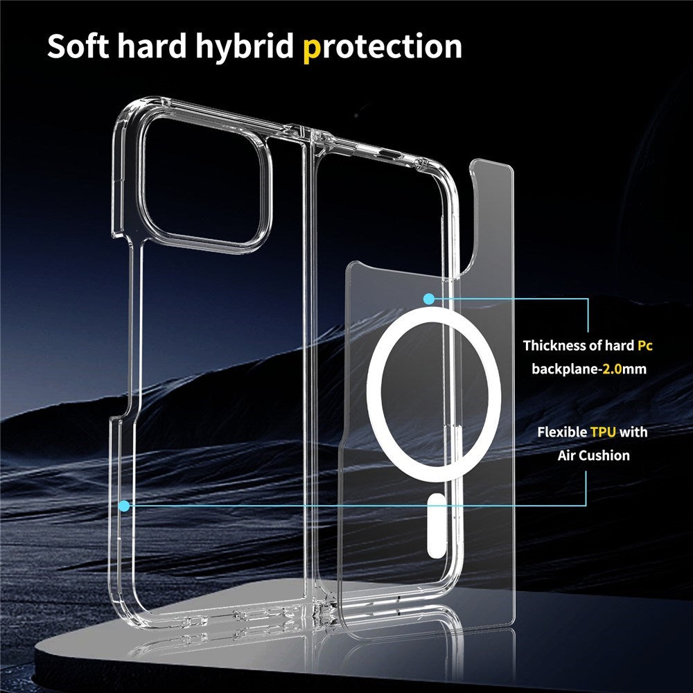 EIDERWOOD Google Pixel 10 Pro Fold Hybrid Plastik Cover - MagSafe Kompatibel - Gennemsigtig