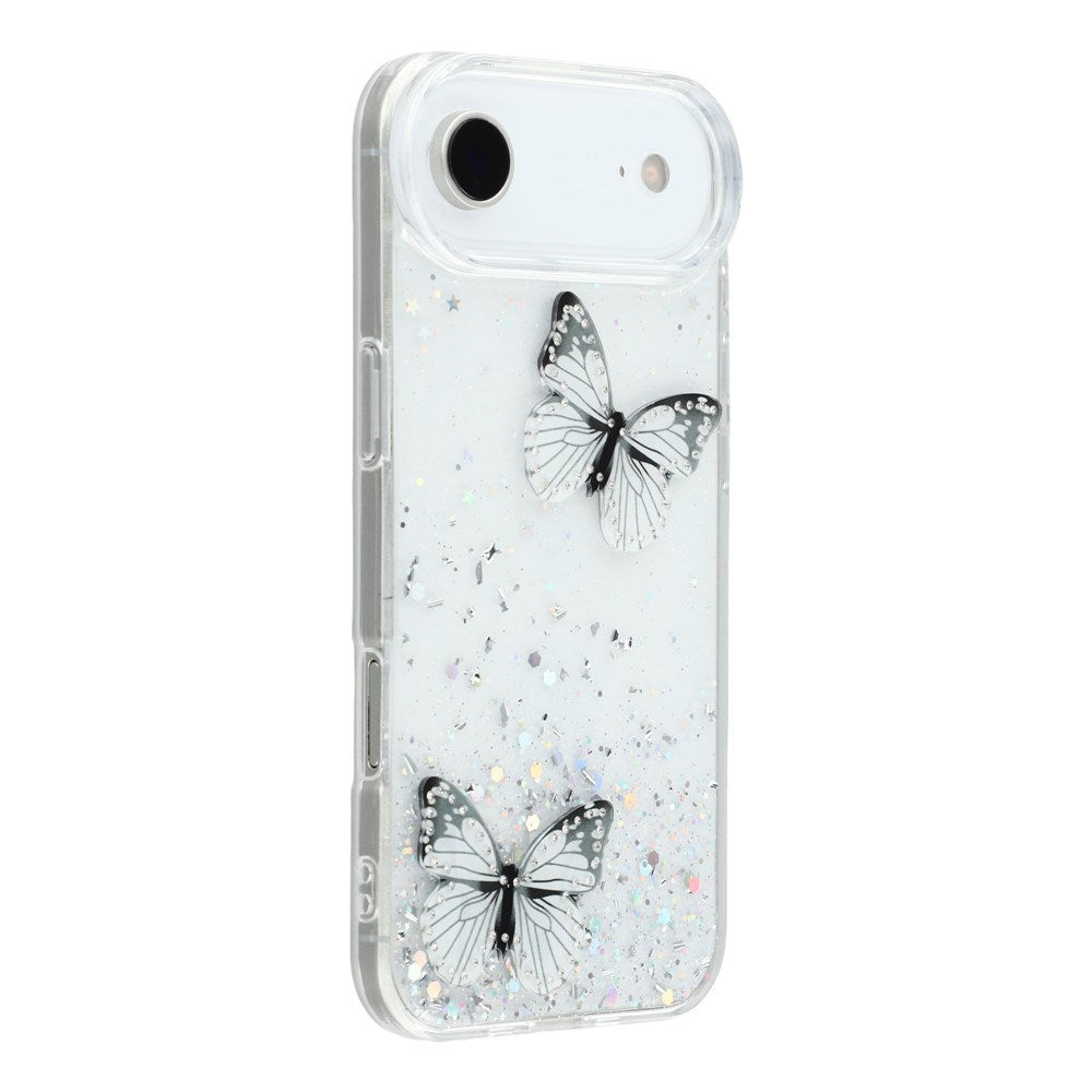 EIDERWOOD iPhone Air Fleksibelt Plastik Cover m. Sommerfugle - Gennemsigtig