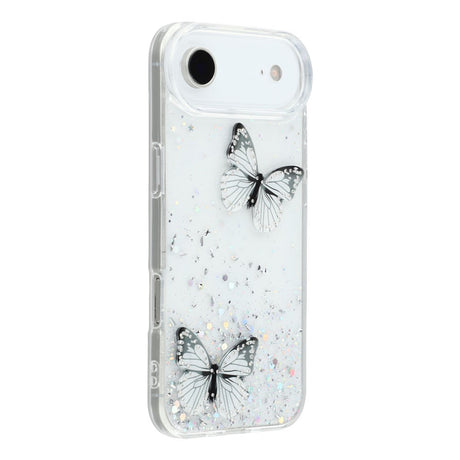 EIDERWOOD iPhone Air Fleksibelt Plastik Cover m. Sommerfugle - Gennemsigtig