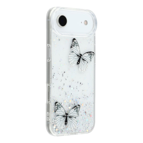 EIDERWOOD iPhone Air Fleksibelt Plastik Cover m. Sommerfugle - Gennemsigtig