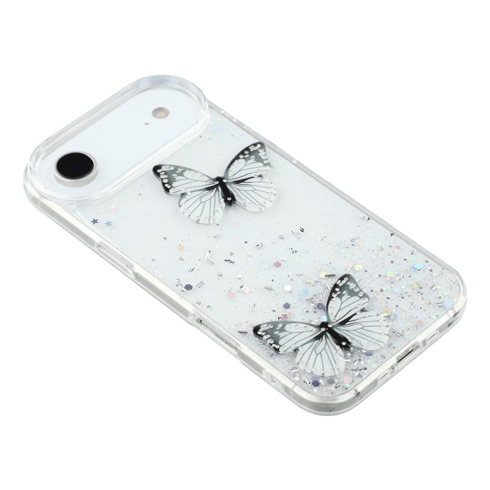 EIDERWOOD iPhone Air Fleksibelt Plastik Cover m. Sommerfugle - Gennemsigtig