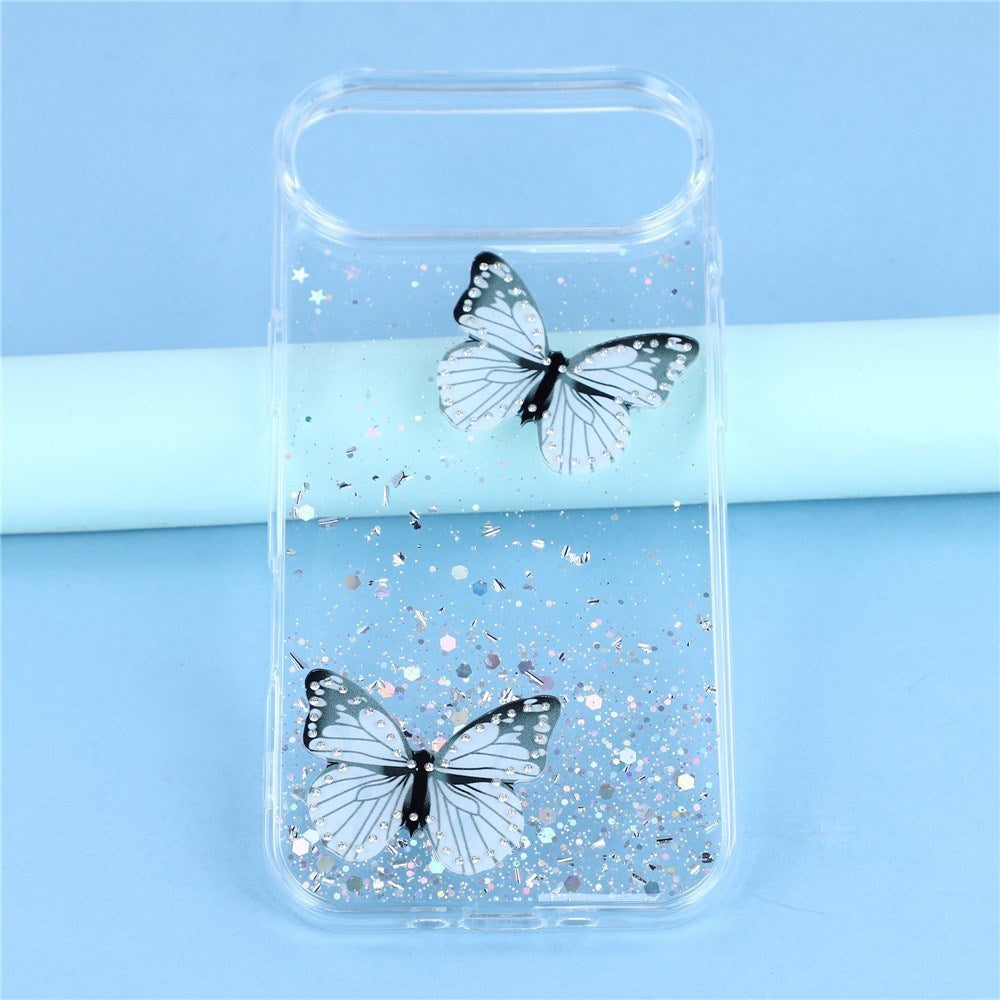 EIDERWOOD iPhone Air Fleksibelt Plastik Cover m. Sommerfugle - Gennemsigtig