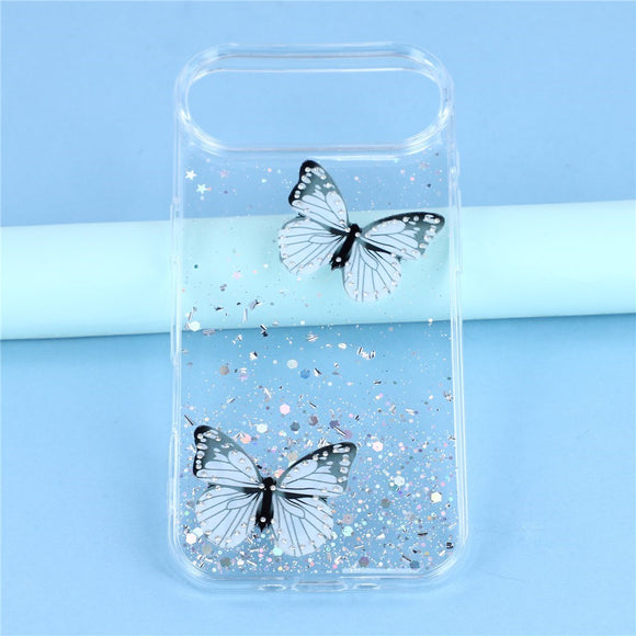 EIDERWOOD iPhone Air Fleksibelt Plastik Cover m. Sommerfugle - Gennemsigtig