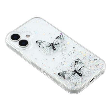 EIDERWOOD iPhone 17 Fleksibelt Plastik Cover m. Sommerfugle - Gennemsigtig