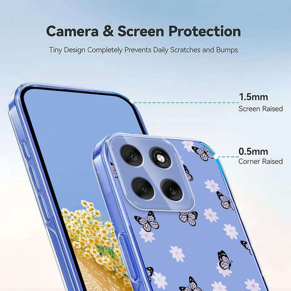 EIDERWOOD Motorola Moto G86 Fleksibelt Plast Cover m. Print - Sommerfugle