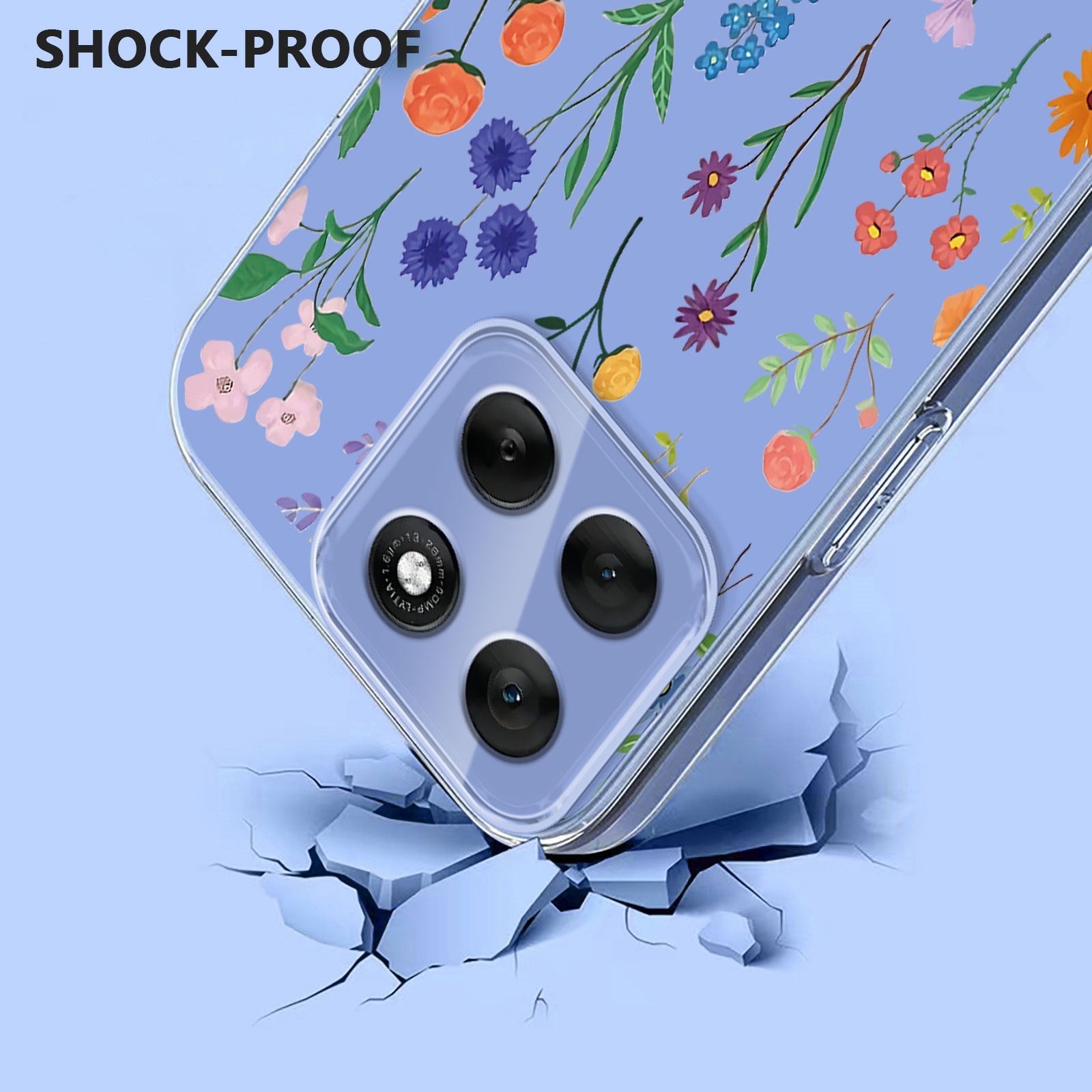 EIDERWOOD Motorola Moto G56 Fleksibelt Plastik Cover m. Blomstermotiv - Gennemsigtig / Forskellige Blomster