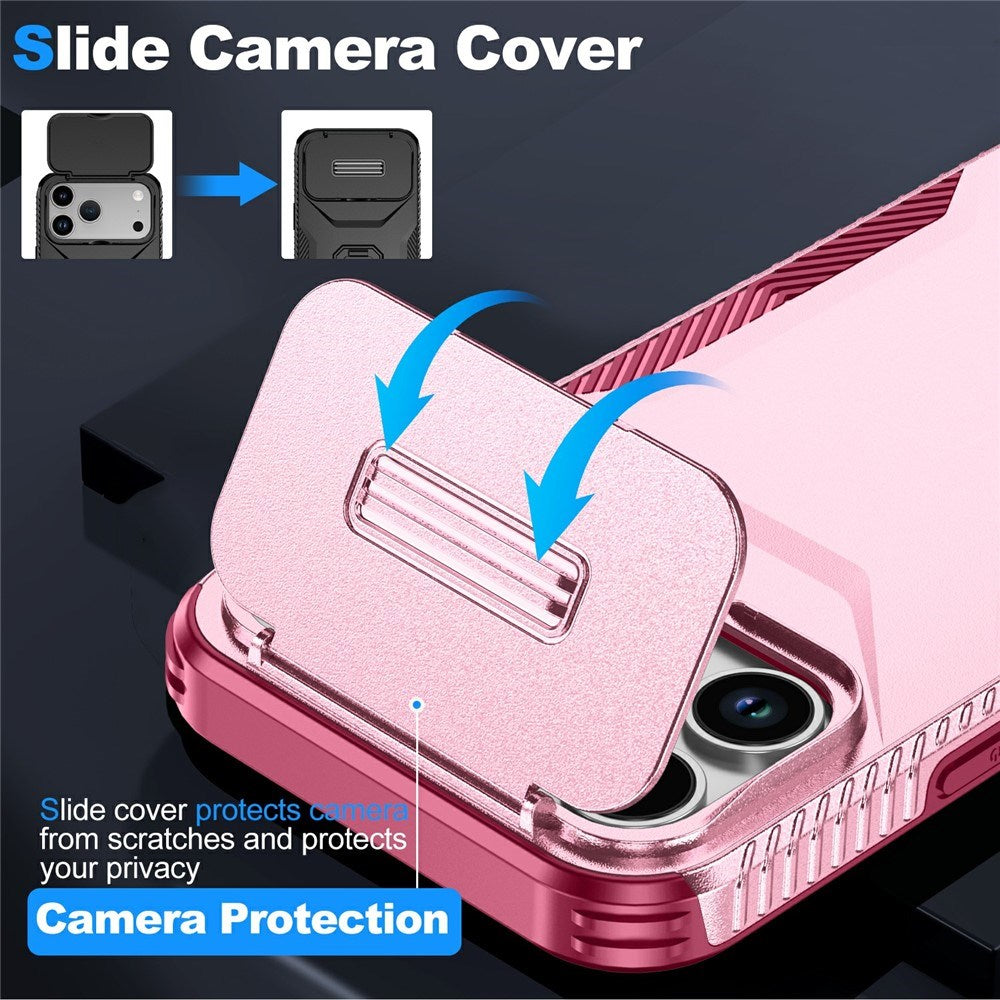 iPhone 18 Pro Max / 17 Pro Max EIDERWOOD Hybrid Plast Cover m. Cam Slider - Lyserød