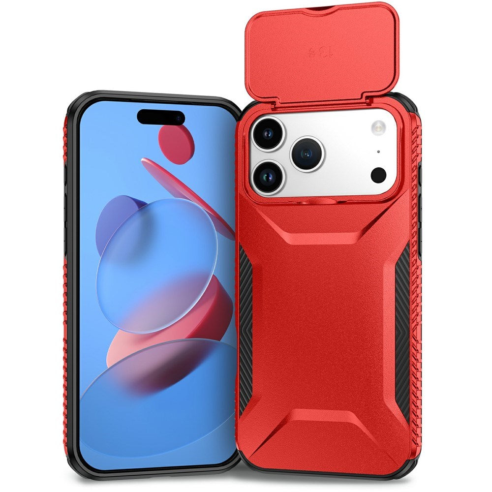 iPhone 18 Pro Max / 17 Pro Max EIDERWOOD Hybrid Plast Cover m. Cam Slider - Rød
