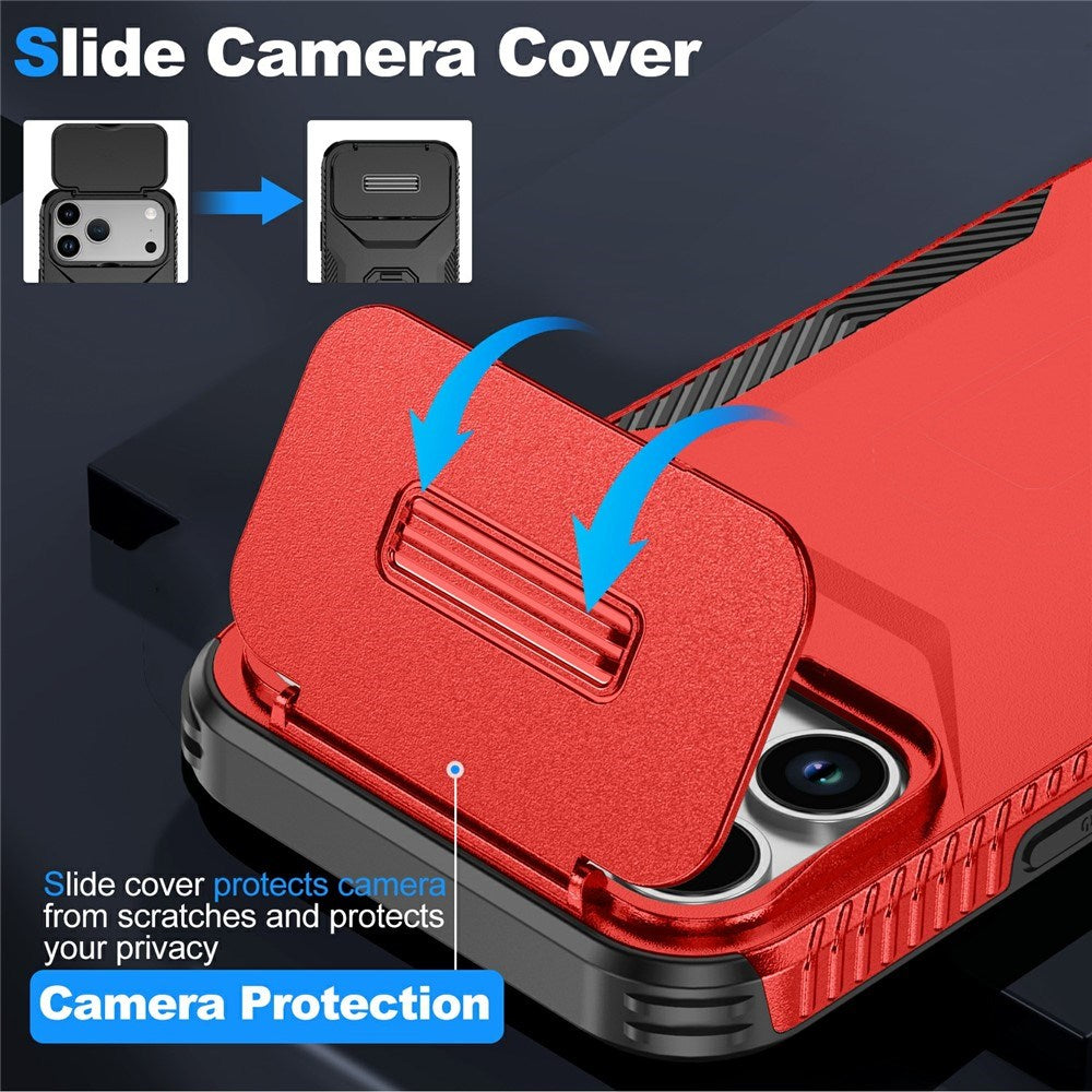 iPhone 18 Pro Max / 17 Pro Max EIDERWOOD Hybrid Plast Cover m. Cam Slider - Rød