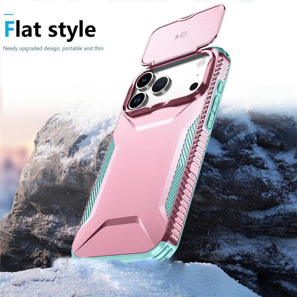iPhone 18 Pro Max / 17 Pro Max EIDERWOOD Hybrid Plast Cover m. Cam Slider - Lyserød / Turkis