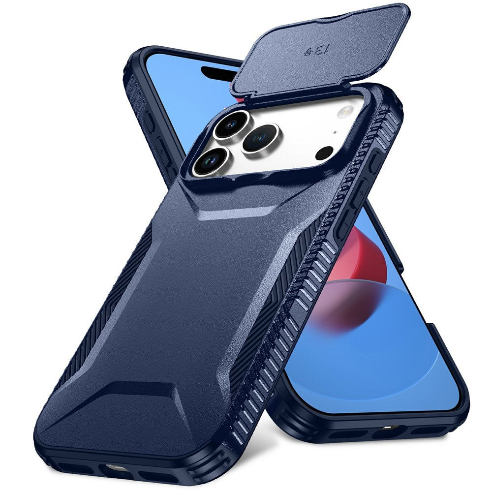 iPhone 18 Pro Max / 17 Pro Max EIDERWOOD Hybrid Plast Cover m. Cam Slider - Blå