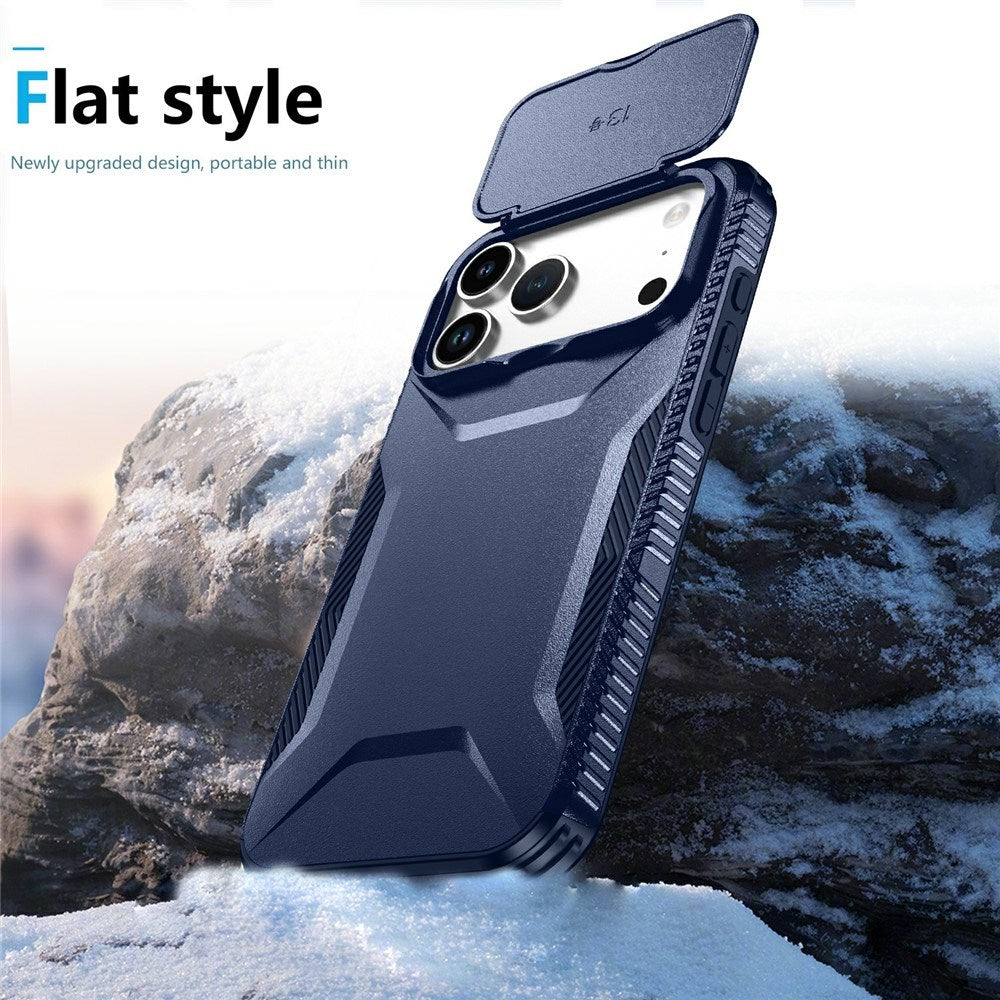 iPhone 18 Pro Max / 17 Pro Max EIDERWOOD Hybrid Plast Cover m. Cam Slider - Blå