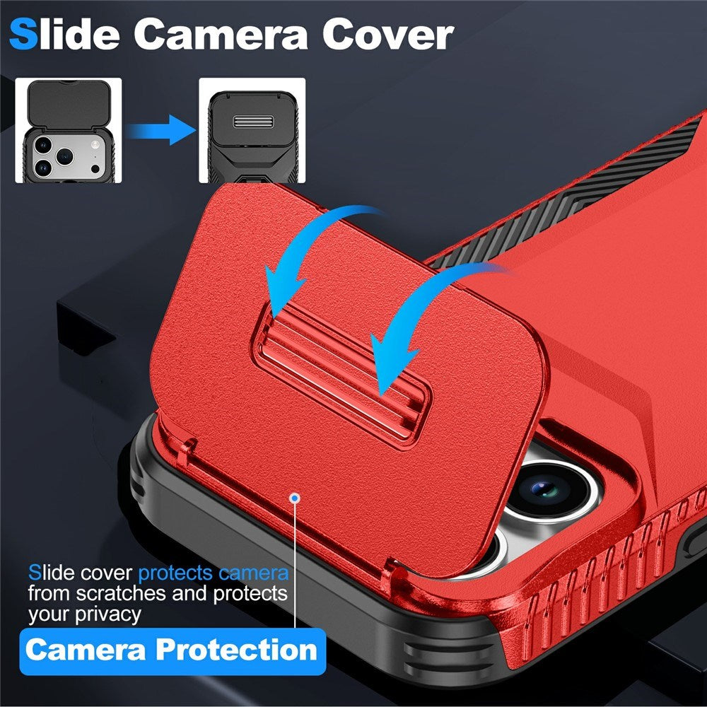 iPhone 18 Pro / 17 Pro EIDERWOOD Hybrid Plast Cover m. Cam Slider - Rød