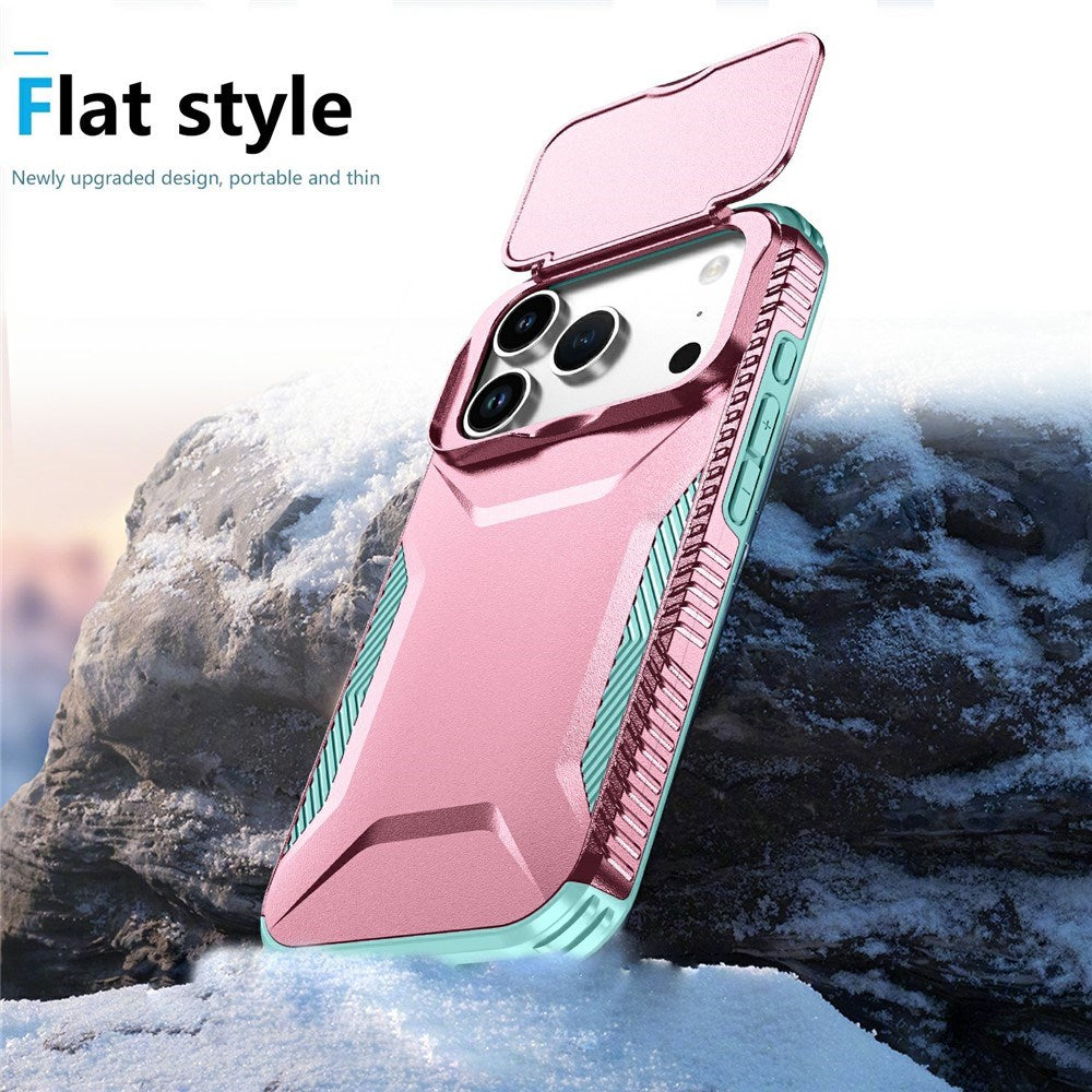 iPhone 18 Pro / 17 Pro EIDERWOOD Hybrid Plast Cover m. Cam Slider - Lyserød / Turkis