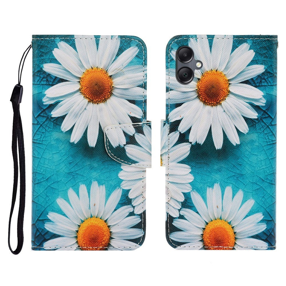 EIDERWOOD Samsung Galaxy A07 Imiteret Læder Cover m. Pung & Strop - Blomst