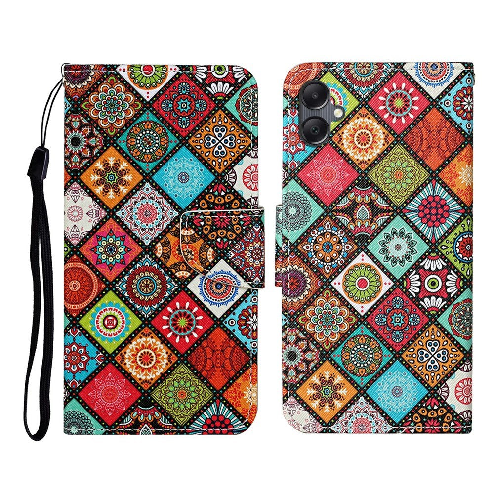 EIDERWOOD Samsung Galaxy A07 Imiteret Læder Cover m. Pung & Strop - Mønster