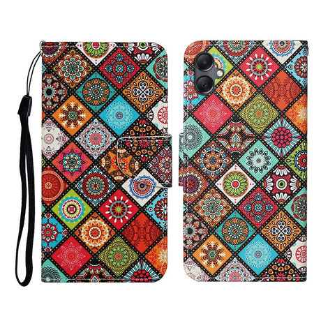 EIDERWOOD Samsung Galaxy A07 Imiteret Læder Cover m. Pung & Strop - Mønster