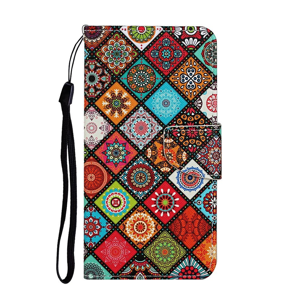 EIDERWOOD Samsung Galaxy A07 Imiteret Læder Cover m. Pung & Strop - Mønster