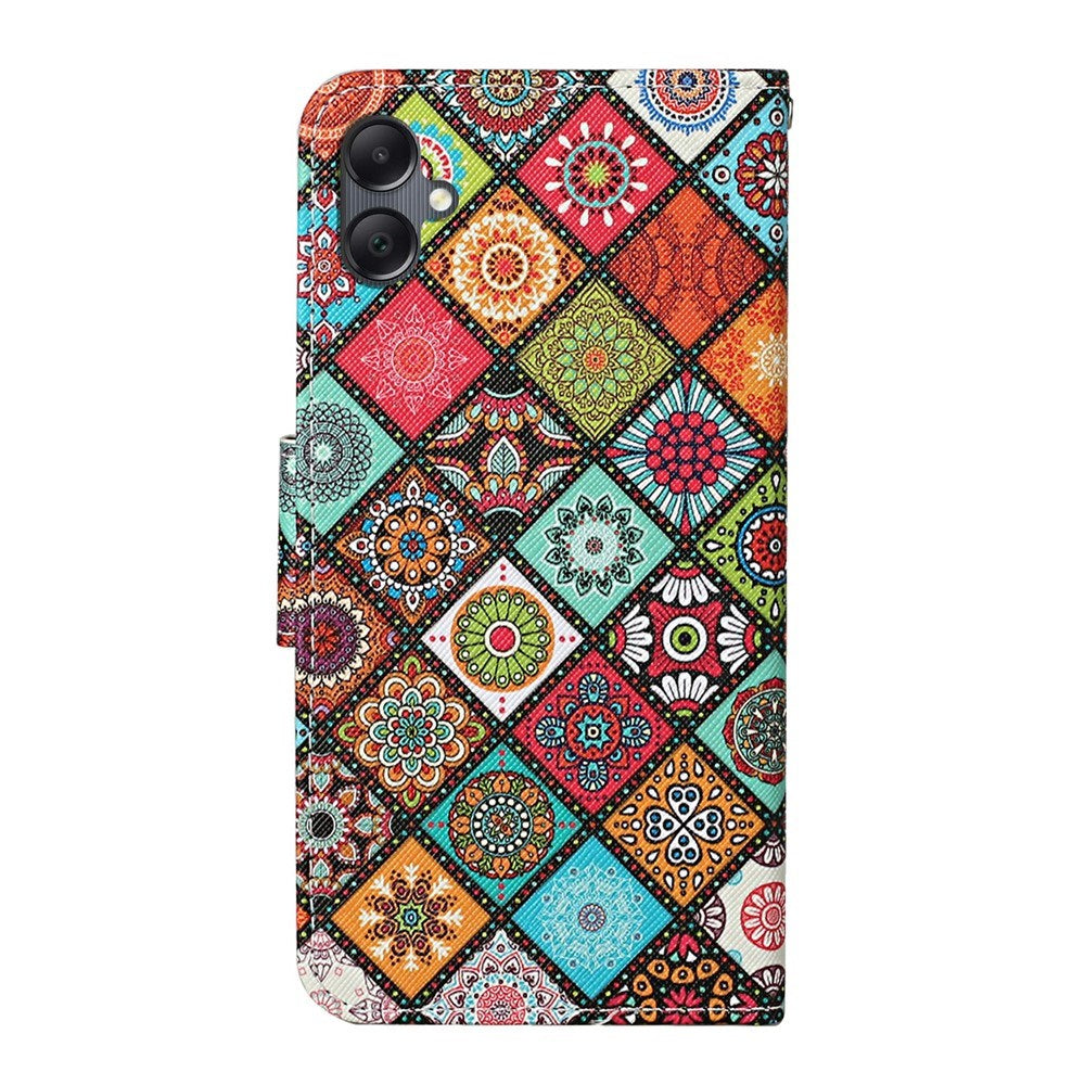 EIDERWOOD Samsung Galaxy A07 Imiteret Læder Cover m. Pung & Strop - Mønster