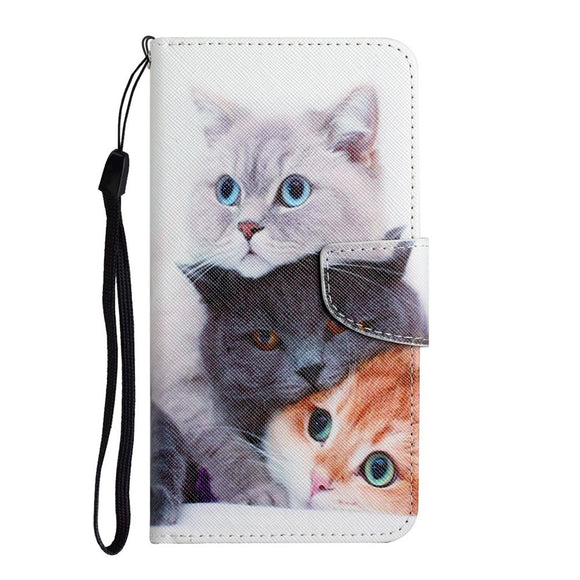 EIDERWOOD Samsung Galaxy A07 Imiteret Læder Cover m. Pung & Strop - Katte