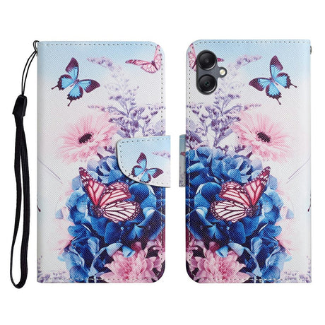 EIDERWOOD Samsung Galaxy A07 Imiteret Læder Cover m. Pung & Strop - Sommerfugl
