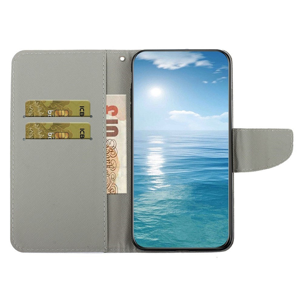EIDERWOOD Samsung Galaxy A07 Imiteret Læder Cover m. Pung & Strop - Sommerfugl