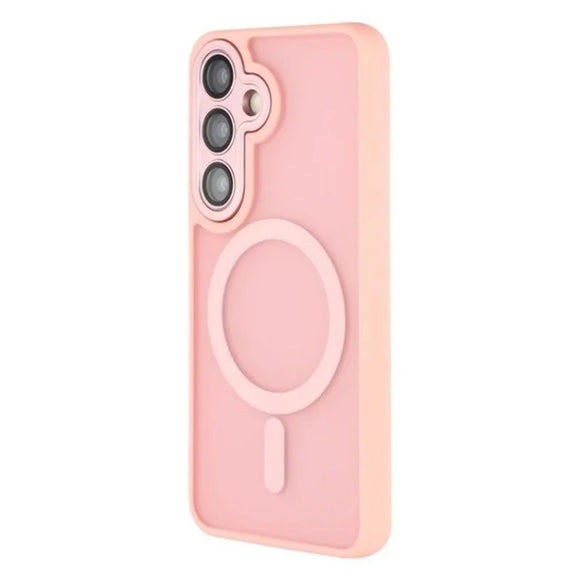 Samsung Galaxy S25 FE Hybrid Plastik Cover - MagSafe Kompatibel - Lyserød