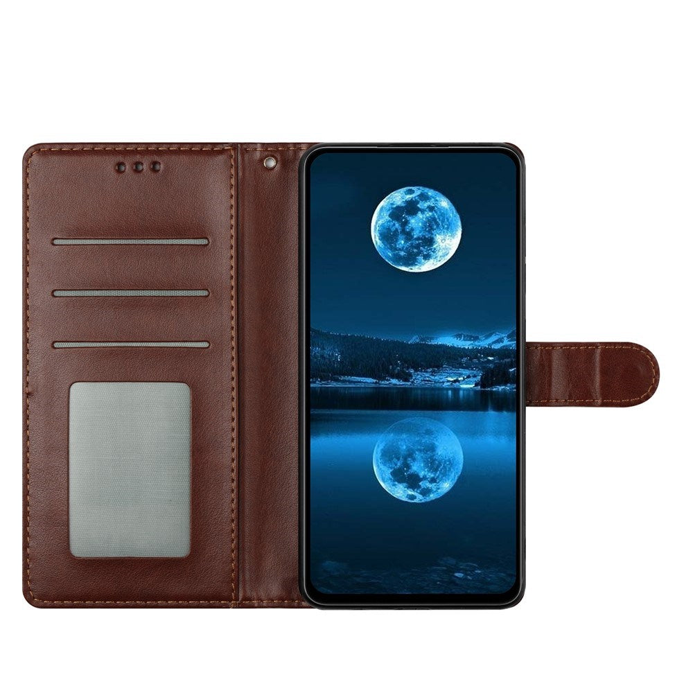Xiaomi 15T EIDERWOOD Kunstlæder Flipcover m. Kortholder & Strop - Brun
